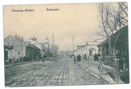 BL 24 - 12889 PRUZHANY, Belarus, Street - Old Postcard, CENSOR - Used - 1916 - Belarus