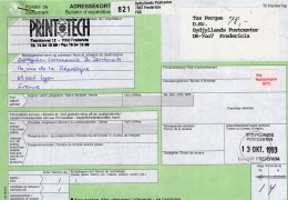 Danimarca (1993) - Bollettino Pacchi Per La Francia - Lettres & Documents