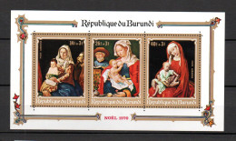 Burundi 1970 Sheet Art/paintings/christmas Stamps (Michel Block 47) MNH - Nuovi