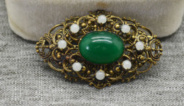 Antique Vintage Brooch With Stones - Brochen