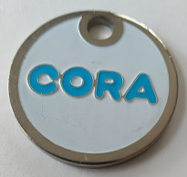 Jeton De Caddie - Magasins - CORA - En Métal - Diamètre 25mm - - Trolley Token/Shopping Trolley Chip