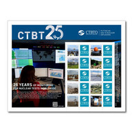 ONU Vienne 2021 - Feuille De Timbres Personnalisés "CTBTO 25" Puting An End To Nuclear Explosions ** - Blocks & Sheetlets