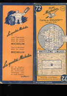 Carte MICHELIN N°72   Code 1951 Angoulème-Limoges     (M6422 /72C) - Carte Stradali