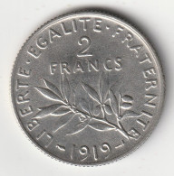 Semeuse 2 Franc Argent 1919 - Silver - - 2 Francs