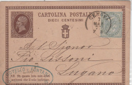 D 29 CP N. 1 Da Genova A Lugano Del 7-marzo-1877 Con 5 C. DLR - Entero Postal
