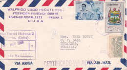 STAMPS ON COVERS 19 68 CUBA - Lettres & Documents