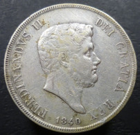 Italia, Regno Di Sicilia - Ferdinando II Di Borbone (1830-1859) Piastra Da 120 Grana - 1840 - Gig. 66bis (R3) - Sicilia