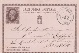 D 31 CP N. 2 Con Doppio Cerchio Con Rosetta Di Padernello 26 Nov 1877 - Entero Postal