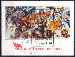 DDR 1981 - SED Parteitag, Block 63, Gestempelt / Used - 1981-1990