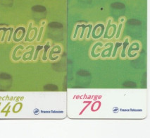 A22 -2 RECHARGES MOBICARTES Pour 1 Euro - Other & Unclassified