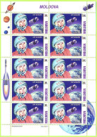 2001 Moldova Moldavie Sheet 40 Gagarin Russia USSR First Cosmonaut  Space, Rocket, Satellite, Astronaut Mint - Russie & URSS