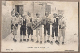 CPA ESPAGNE - ARAGON - RONDA DE MOCETES - TB GROS PLAN Groupe De Jeunes Musiciens + Oblitération Verso - Autres & Non Classés