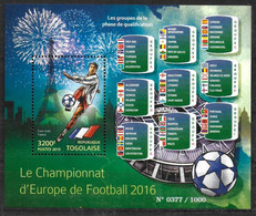 TOGO   BF 1026 * *   ( Cote 19e ) Euro 2016  Football Soccer Fussball - Championnat D'Europe (UEFA)