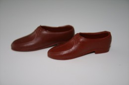 Barbie Accesoires '50-'60 - KEN LIGHT BROWN DRESS SHOES - Original Vintage Barbie - Ken - Ricky - Skipper - Barbie