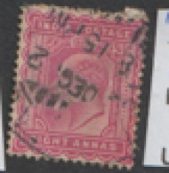 India  1902  SG 134 8a Claret  Fine Used - 1902-11 King Edward VII