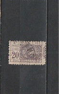 1914  PACCHI POSTALI Nodo Savoia 20 Lire 1° Parte  USATO - Paketmarken