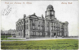 Wales, Glamorgan, Barry, Dock And Railway Offices ,1905, 2 Scans - Glamorgan