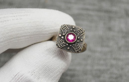 Vintage Silver Ring With Stone 875 - Anillos