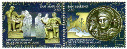 San Marino Saint-Marin 2340/41 Edit De Milan, Empereur, Monnaie - Monnaies