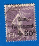 Timbre France Caisse D'amortissement 1930 Y&T N°268 Semeuse +50C / 1f50 Violet Oblitéré - 1927-31 Cassa Di Ammortamento