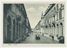 D6630] TORINO VIA PO Animata Auto Cartolina Non Viaggiata Databile Anni Trenta - Andere Monumenten & Gebouwen