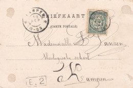 Ansicht Oestgeest 30 Sep 1902 Rijnsburg (hulpkantoor Kleinrond)  Naar Kampen (grootrond) - Poststempel