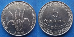 EAST TIMOR - 5 Centavos 2004 "Rice Plant" KM# 2 Democratic Republic Of Timor-Leste (2003) - Edelweiss Coins - Timor