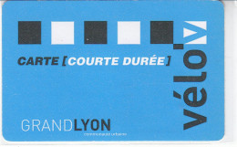 Carte De Location Vélo De La Ville De LYON Date 2007 - PIAF Parking Cards