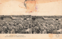 FRANCE - Tours à Vol D'oiseau - Saint Saturnin Et Le Pont De Pierre - Carte Postale Ancienne - Tours