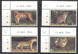 Thailand 1998- Wild Cats  Set (4v) - Thaïlande