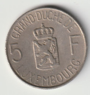 LUXEMBOURG 1962: 5 Francs, KM 51 - Luxemburgo