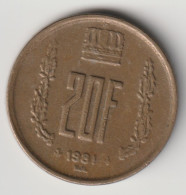 LUXEMBOURG 1981: 20 Francs, KM 58 - Luxembourg