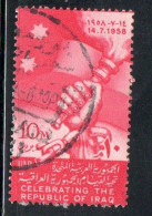 UAR EGYPT EGITTO 1958 ESTABLISHMENT OF REPUBLIC OF IRAQ 10m USED USATO OBLITERE' - Used Stamps