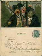 Ansichtskarte Litho AK Finsterwalde Grabin Künstlerlitho: Sänger 1901  - Finsterwalde