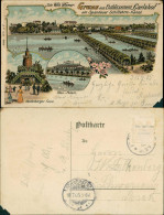 Litho AK Spandau-Berlin Litho AK: Gruss Vom Etablissement Carlshof 1905  - Spandau