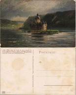 Kaub Künstlerkarte "Die Pfalz" Bei Kaub, Astudin-Karte Rhein 1920 - Kaub