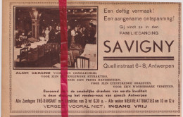 Pub Reclame Dancing Savigny - Antwerpen - Orig. Knipsel Coupure Tijdschrift Magazine - 1934 - Publicités