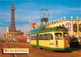 Trains - Tramways - Blackpool - Tower And Tram - Angleterre - England - CPM - Carte Neuve - Voir Scans Recto-Verso - Strassenbahnen