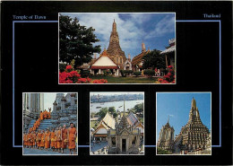 Thailande - Bangkok - Temple Of Dawn - Multivues - Moines Boudhistes - Carte Neuve - Thailand - CPM - Voir Scans Recto-V - Tailandia