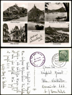 Ansichtskarte Braubach Mehrbild 1954  Gel. Schiffsbordstempel - Braubach