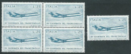 Italia 1973; Giornata Del Francobollo. Quartina + Singolo. - 1971-80: Neufs