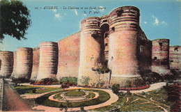 FRANCE - Angers - Le Château Et Ses Fosséd Fleuris - LV Phot - Carte Postale Ancienne - Angers