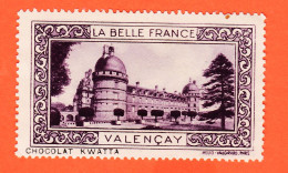 13024 / ⭐ ◉ VALENCAY 36-Indre Chateau Pub Chocolat KWATTA Vignette Collection LA BELLE FRANCE HELIO-VAUGIRARD - Tourismus (Vignetten)