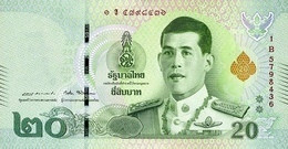 Thailand 20 บาท (Baht) 2015 (2017), UNC (P-135a, B-193a) - Tailandia