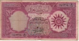 IRAQ   5 Dinars  P54b   ( ND 1959   At Back .."King Hammurabi Receives The Law" ) - Irak