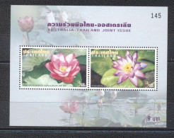 Thailand 2002- Water Lilies- Joint Issue With Australia M/Sheet - Thailand