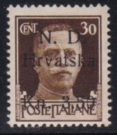 Croatia NDH 1943 Local Edition Šibenik, 3.50k/30c MNH - Kroatien