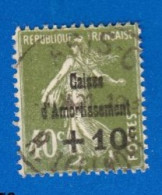 Timbre France Caisse D'amortissement 1931 Y&T N°275 Semeuse +10c / 40c Olive Oblitéré - 1927-31 Cassa Di Ammortamento
