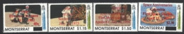 Montserrat 1992 Yvert 834-37, Space Anniversary Overprinted New Value - MNH - Montserrat