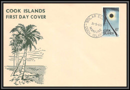 4601/ Cook Islands Solar Eclipse Solaire Espace Space Lettre Cover Briefe Cosmos 31/5/1965 Fdc SG #174 - 159 - Oceanië